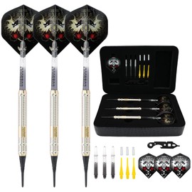 Cuesoul 16 Grams Deluxe Soft Tip Darts Set with Luxury Case (Dragon Series)