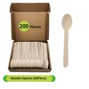 Pack of 200 Disposable Wooden Spoons, 16 cm/6.3 Inch Wooden