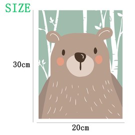 MEZHEN Poster Tiere Bilder Babyzimmer Deko Poster Waldtiere Bilder Kinderzimmer Schlafzimmer Deko Wall Decor Posters Geschenke Mädchen Jungen