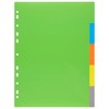 eco-eco A4 50% Recycled Multipunched Reinforced Colour Set 5 Subject