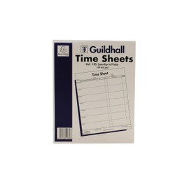 Exacompta - Ref 130Z - Guildhall - Time Sheets, Saturday to Friday, 254 x 203mm, 100 Pre-Printed Sheets per Pad - Suitable for Recording Working Time for Correct Wages