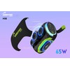 Portable Bluetooth Speaker 65W, IPX6 Waterproof, LED Lights, Bass Sound