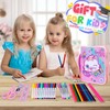PinkSheep Marker Set with Glitter Cat Pencil Case & Stationery,