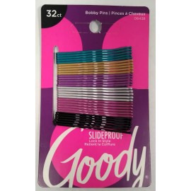 Goody Classics Pearl Metallic Bobby Pins Slides 32 count Slide Proof Hair