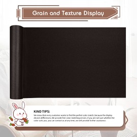 KING MOUNTAIN Leather Repair Patch,16 x 60 Inches self Adhesive Leather Repair Tape for Damaged Leather Furniture, Sofa Seating,Car Seats, Leather Goods（Fine Grained Dark Brown）