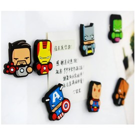 Fashion Yo 6PCS Toy hero Princess FRIDGE MAGNET Kids Memo Party Bag Fillers Board 3D Action Figures Gift Refrigerator sticker (AVEN)