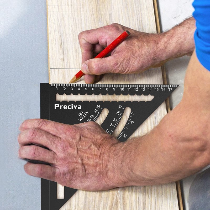 7 inch Set Square Hangable Type, Preciva Speed Square Metric,