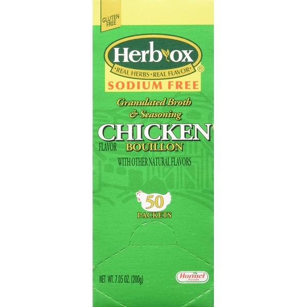 Hormel Herb Ox Chicken Bouillon Sodium Free 50 Packets