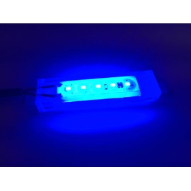 Pactrade Marine 12VDC LED Strip Light PVC 40LM 1W 4"(L) 5 x Blue LEDs 6000K with Hardware