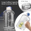Feeljuly 64 OZ Water Bottle with Straw, Half Gallon Water