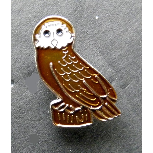OWL BIRD OF PREY LAPEL PIN BADGE 7/8 INCH