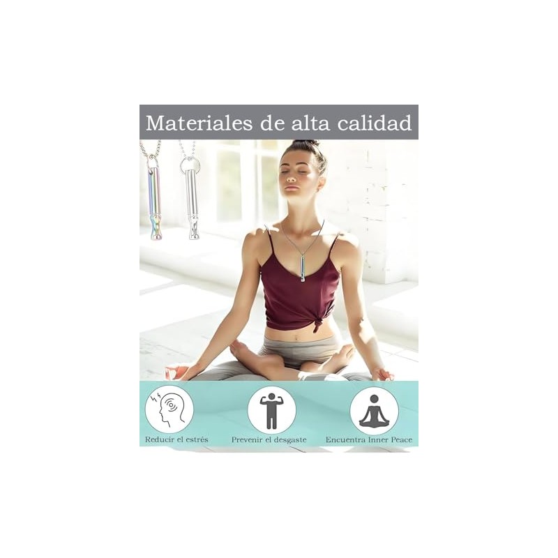 Collar Para Dejar De Fumar, Dejar De Fumar,2 Silbatos Anti-Estrés,