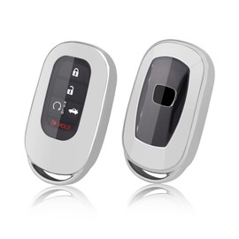 GAFAT Hond-a HR-V Civic 2022 2023 2024 Key Case Protective Case, Car Remote Control Protective Case, TPU Silica Gel Car Key, Compatible with Honda HRV 2022 2023 Accessories (Silver)
