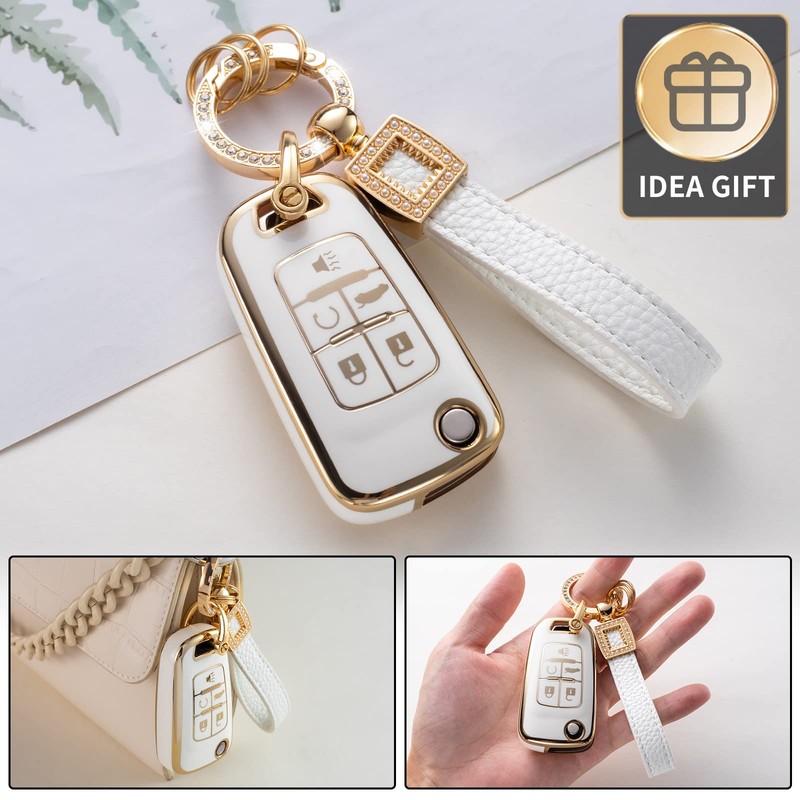 CACARLIKE Funda para llave de botón Chevy/Buick