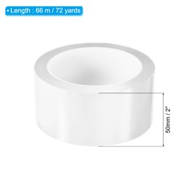 PATIKIL Whiteboard Tape 2" 50mmX66m, Thin Dry Erase Tape for Graphic Chart Marking DIY Art, White