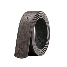 Vatee's Reversible Genuine Leather Belt Without Buckle for Men Replacement Strap 29 mm/34 mm/38 mm Wide, 001: Black / Brown