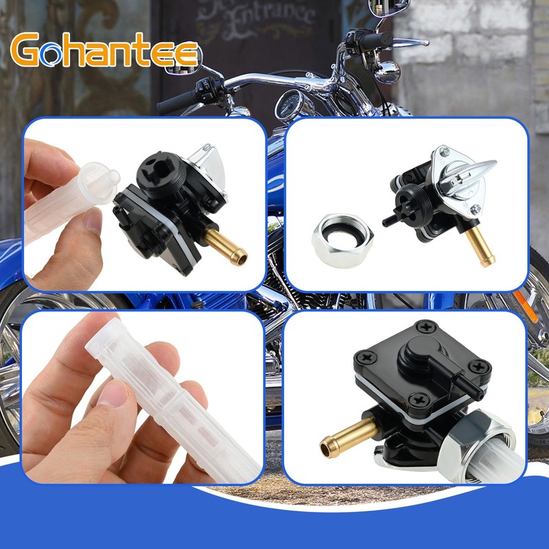 Fuel Valve Petcock with Male Thread Replacement for Harley