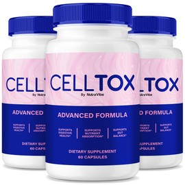 (3 Pack) CellTox – Daily Gut & Digestive Support for Digestion, Comfort & Microbiome Balance | Cell Tox Gentle, Plant-Based Formula with Clean Ingredients in Easy-to-Take Pills (180 Capsules)