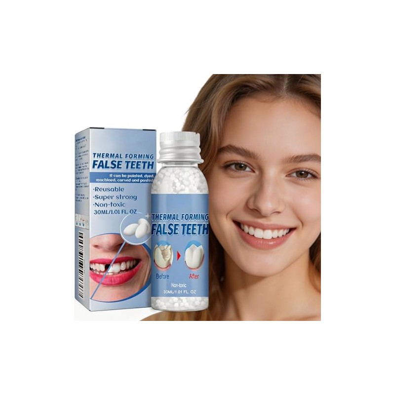 Reparación Dentaduras, Dientes Postizos Moldeables Reutilizables, 30ml | Diente provisional