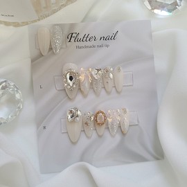 Merimi Wedding Handmade Nail Tips Gorgeous Version - Stiletto / 메리미 웨딩 수제네일팁 화려한버전 - 스틸레토