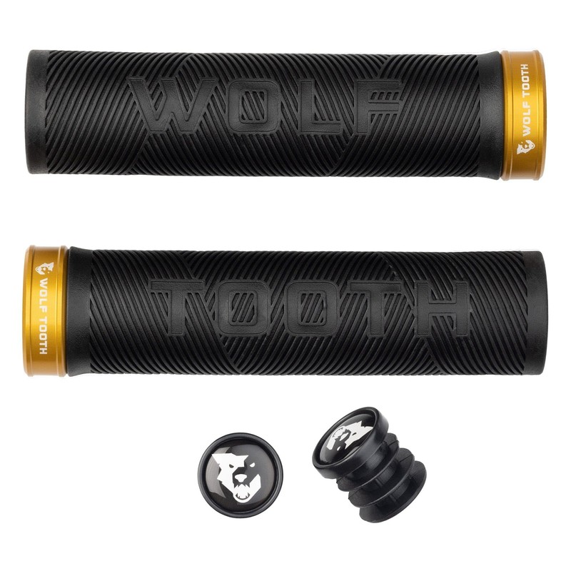 Wolf Tooth Echo Lock-On Grip – Black Grip with Gold