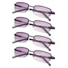 4-pack Half-rim Reading Glasses for Men and Women with Spring