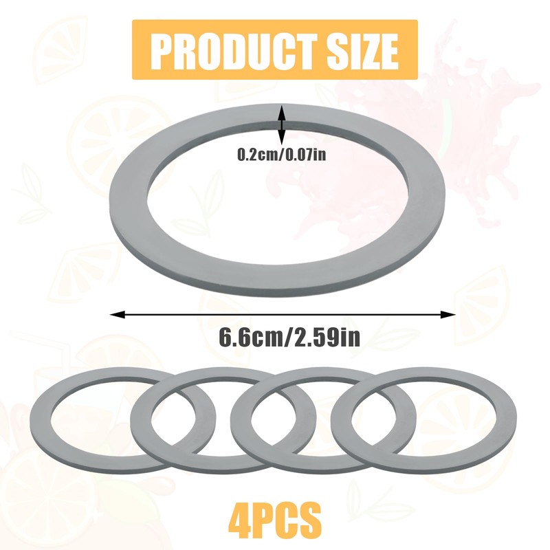 4pcs Blender Gasket for Oster, Blender Gasket O-Ring Rubber Seal