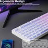 White Topographic PBT Keycaps,97 Key Caps Set Side Printed,No Tear