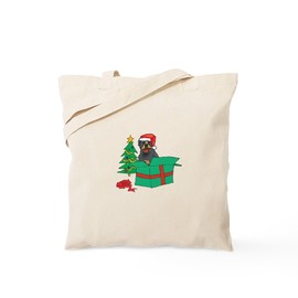 CafePress Rottweiler For Christmas Tote Bag Natural Canvas Tote Bag, Reusable Shopping Bag
