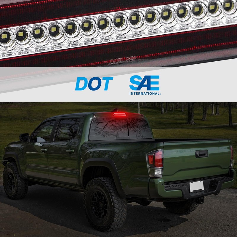 AUYICH Third Brake Light Compatible with Tacoma 2016-2023, LED Rear
