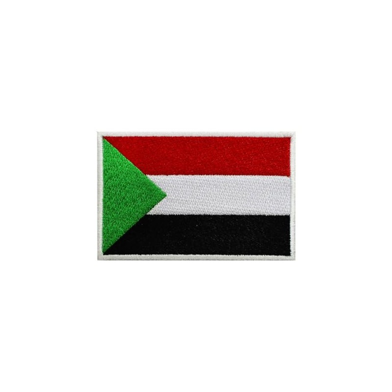 Sudan Country Flag Patch Iron On Embroidered Applique Patch Sudan