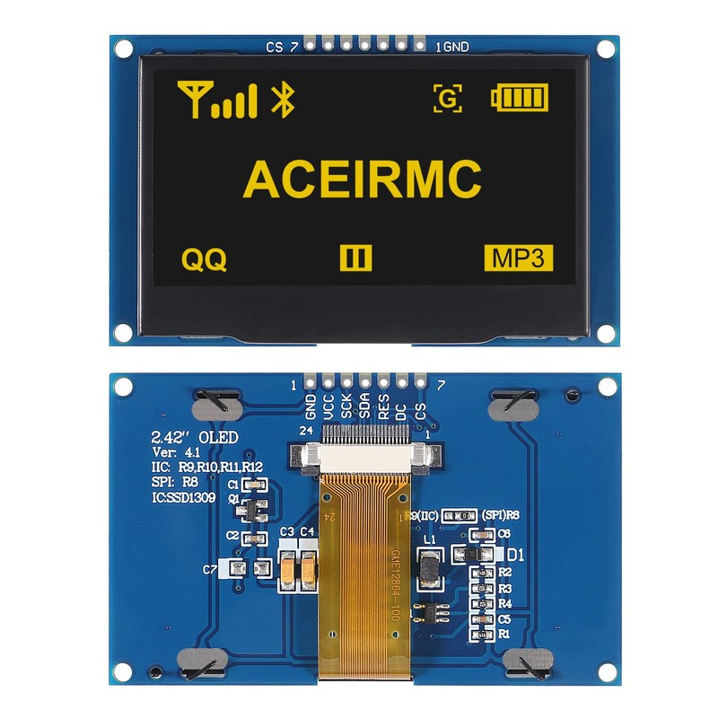 ACEIRMC 2.4" 128x64 OLED LCD Display Module SSD1309 7 Pin