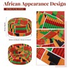 Jiuguva 2 Pcs African Kente Pattern Kufi Hat Kente Kufi
