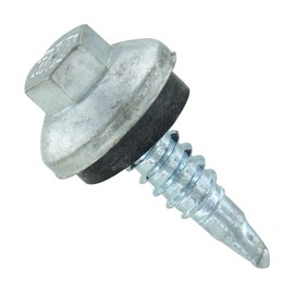 Fasteners Plus ST Fastening ZXL SteelBinder Metal to Metal 1/4" x 7/8" Self-Drilling Galvanized Screws with EPDM Rubber Washer, 250-Count - Designed for Roofing and Siding Panels