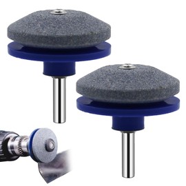 2 Pcs Lawn Mower Blade Sharpener Blue Sharpening Tool Garden Lawn Mower Grinder Wheel Stone Sharpening Stones for Garden Tools Spades Hoes Lawn Edger Tool Quality Tool Sharpener