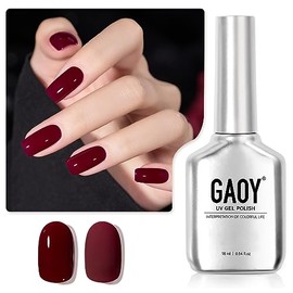 GAOY- Esmalte de uñas en gel rojo, 16 ml, esmalte en gel para remojo, curado con luz ultravioleta para manicura casera DIY, 1149                      