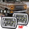 us- 2x 7x6"5x7 LED Headlights Fit Ford E-150 Econoline Club