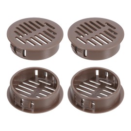sourcing map Round Soffit Vents 1 inch, 8Pcs Brown Plastic 35mm Soffit Vent Cover - Circular Air Vent Grille - Air Flows Easily for Bathroom Home, Office, Kitchen, Cabinet, Wardrobe