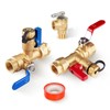 3/4 Inch GUOFIS IPS Tankless Water Heater Valve Kit with