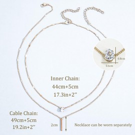 APMGONT Multi Layered Necklaces, Alloy Boho Necklaces for Women, Multilayer Pendant Necklace, Long Necklace for Women and Girls for Gift (Gold B)