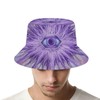 JopaJre Purple Psychedelic Trippy Eye Bucket Hat for Women Men