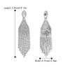 BriLove Women's Wedding Bridal Long Fringe Tassel Earring Rhinestone Crystal
