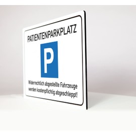 Patient Parking Sign 4 mm Aluminium Composite Panel (30 x 20 cm)
