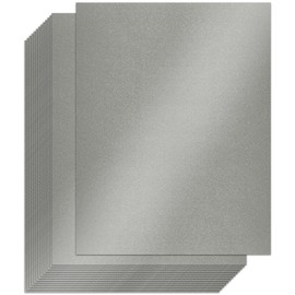 Gondiane Gray Shimmer Paper,24 sheets Pearlized Coating Cardstock Paper 8.5 x 11 Inches for DIY Cards, Invitations,Scrapbooking,Certificates and Other Crafts(250gsm/92lb)