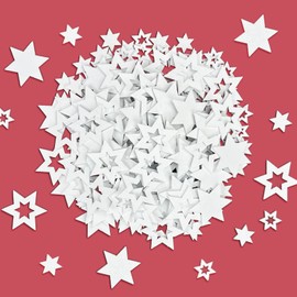Pack of 200 Wooden Stars Confetti Table Decoration Mini Star Embellishments Wooden Decoration White Six-pointed Star Christmas Decoration Table Decoration Confetti