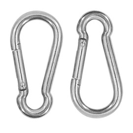Carabiner Clip 4 Inch Spring Snap Hook Heavy Duty 2pcs 10x100mm for Hammock Punching Bags Swing Chairs Gym Equipment Camping Hiking