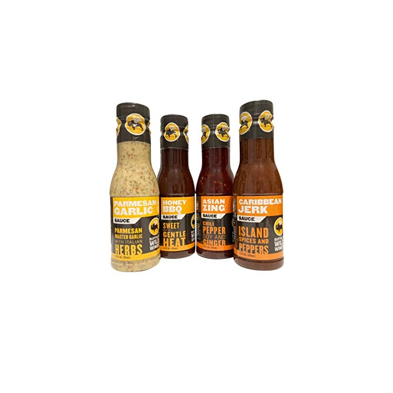 Buffalo Wild Wings Sauce Variety Sampler Bundle - Parmesan Garlic,