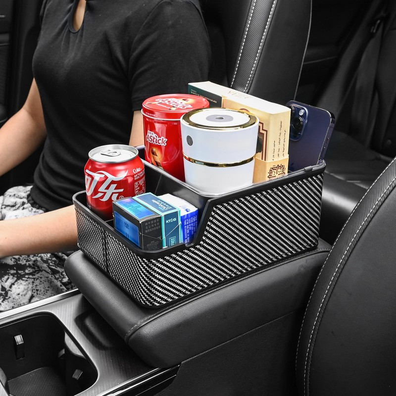 keketuohai Car Seat Organizer with Cup Holders,Car Armrest Extra Storage