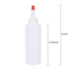 Bekith 30 Pack Small Plastic Squeeze Condiment Bottles with Red Tip Cap, 4 Ounce Squirt Bottle For Ketchup, BBQ, Sauces, Syrup, Condiments, Dressings, Arts and Crafts