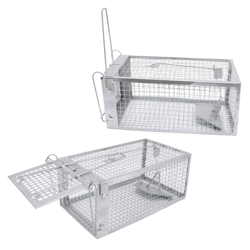 Iron Rat Mouse Trap Cage Single Door Live Animal Trap